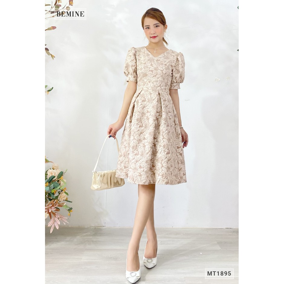 Đầm xòe tapta cổ tim BEMINE MT1895DA | BigBuy360 - bigbuy360.vn