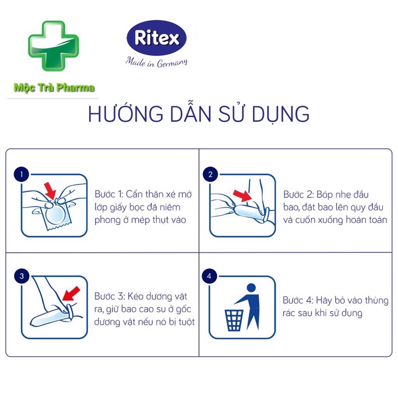 [Nhập Đức] Bao cao su Ritex Delay-Bao cao su kéo dài thời gian,cao su thiên nhiên an toàn,chất lượng cao