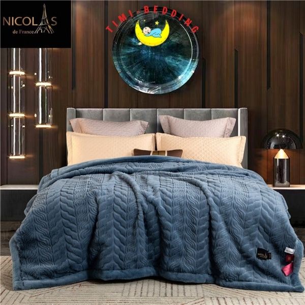 Chăn lông cáo Nicolas chính hãng cao cấp đủ mẫu - Có TEM quét mã vạch - Timibedding