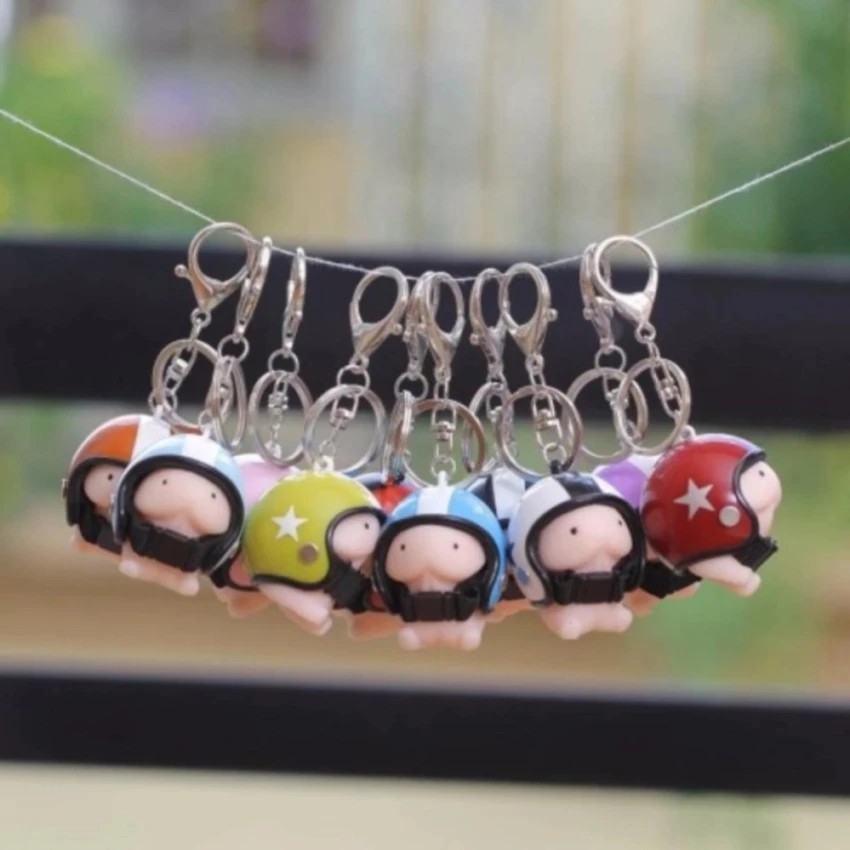 combo 2 cái Móc khóa hình bé ciu đội nón bảo hiểm (màu nón ngẫu nhiên) Luy tín Gsuper