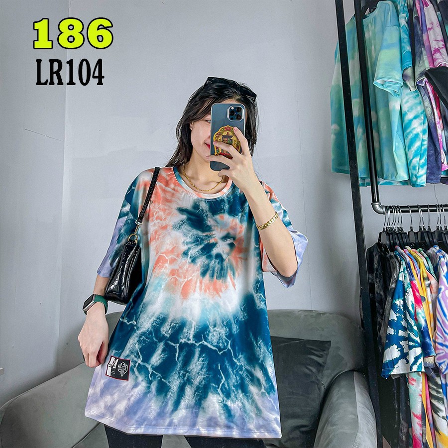 Áo thun loang màu 𝑭𝒓𝒆𝒆𝒔𝒉𝒊𝒑 Áo phông unisex LR104 vải cotton xượt poli co giãn thấm hút tốt, không xù lông