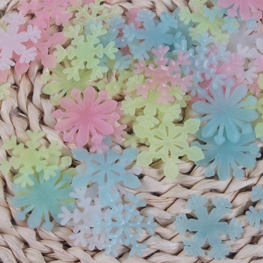 LAKAMIER Túi 50 Miếng Dán Tường Hình Ngôi Sao Dạ Quang Trang Trí Giáng Sinh