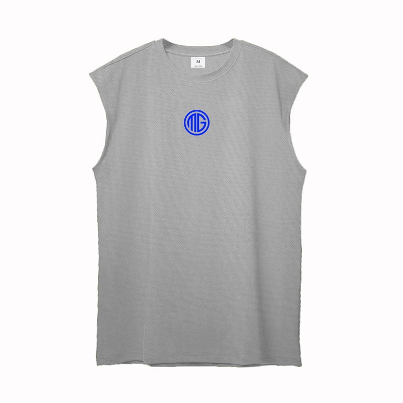 Áo Thun Thể Thao Sát Nách Dáng Rộng Phối Lưới Nhanh Khô In Họa Tiết Độc Đáo Thời Trang Mùa Hè Cho Nam