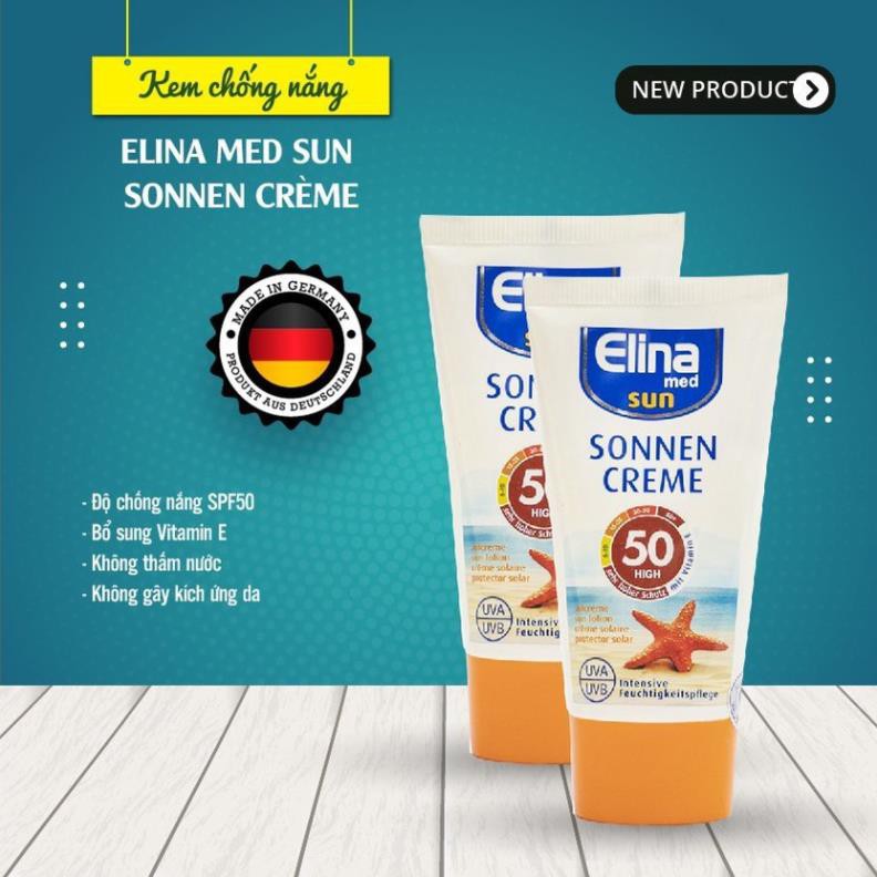 [GIÁ GỐC] SPF 50+ Elina Med Sun Sonnen Creme kem chống nắng hiệu quả