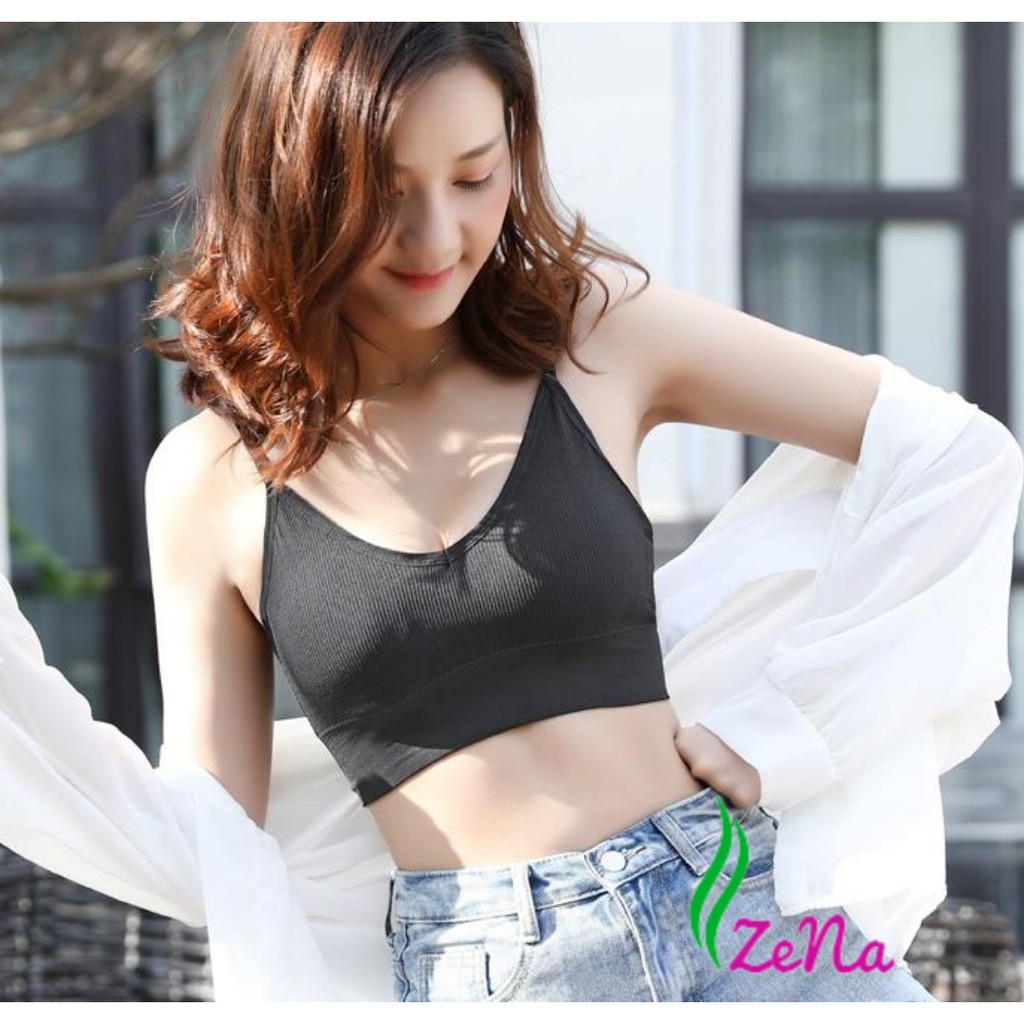 Áo Bra Thun Gân Len Tăm Hở Lưng Khoét Lưng Chữ U Siêu Đẹp ZE037 | BigBuy360 - bigbuy360.vn