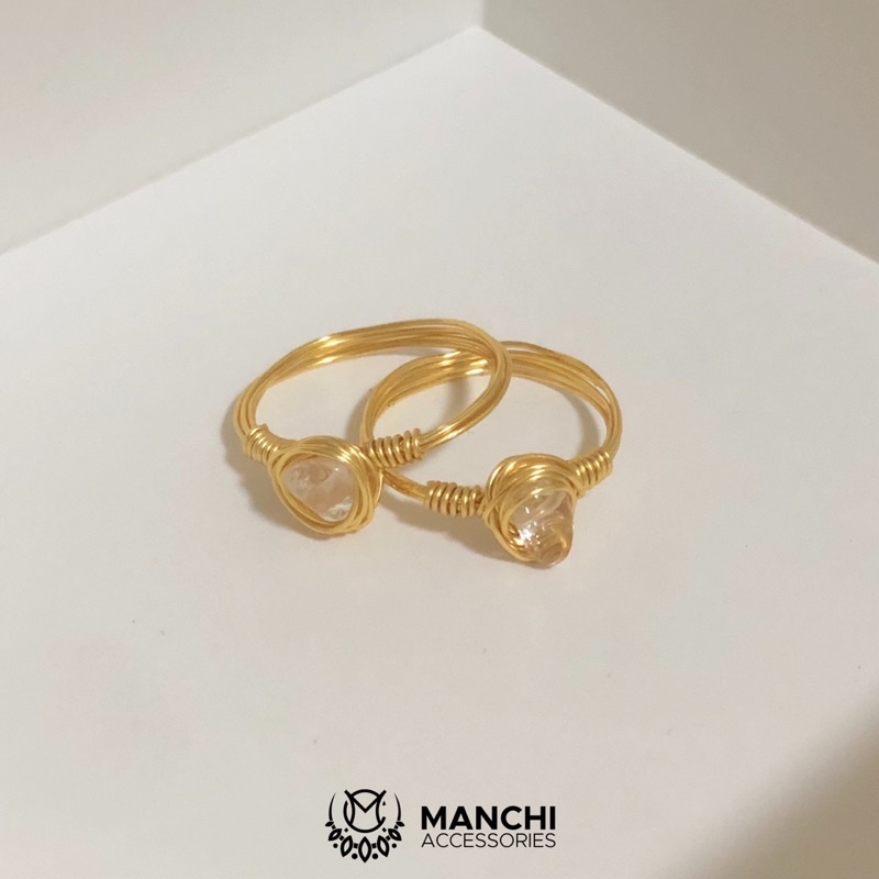 Nhẫn đá Clear Quartz handmade