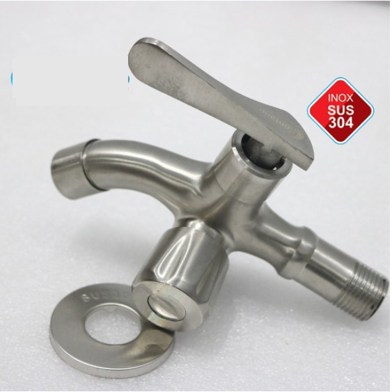 BỘ CỦ SEN LẠNH INOX SUS 304 ĐÚC LIỀN KHỐI SL01 (TRẮNG VÀNG)