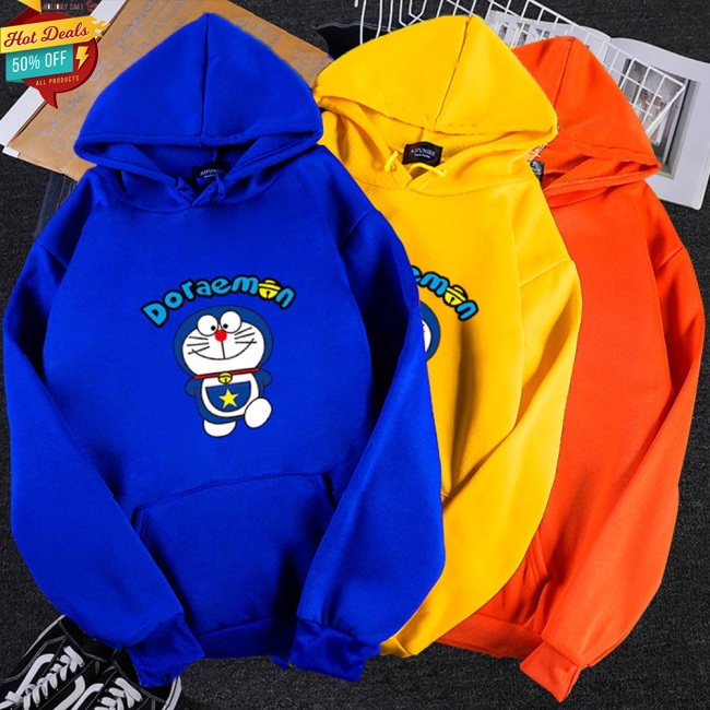 ✨áo trùm đầu✨Áo hoodie in hình Doraemon thời trang dễ thương | BigBuy360 - bigbuy360.vn