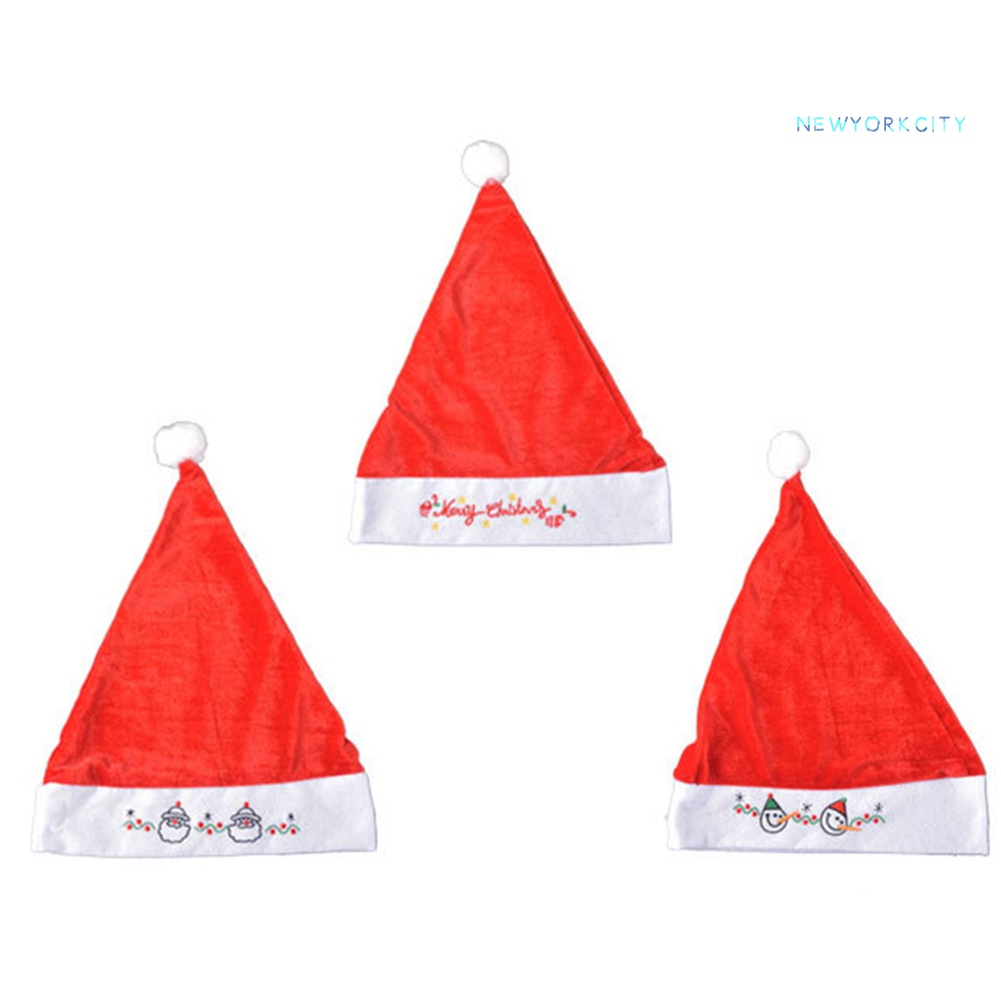 Mũ Ông Già Noel Bằng Nhung Lông Phong Cách Giáng Sinh