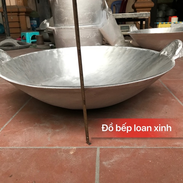 Chảo trũng gang trắng 52 cm ,57 cm