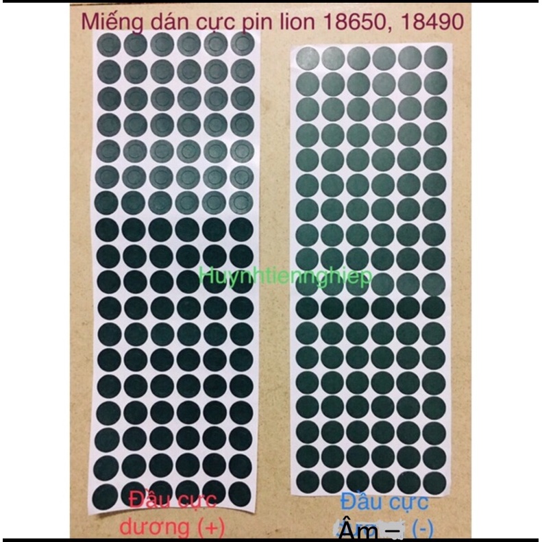 Miếng dán cực pin lion 18650