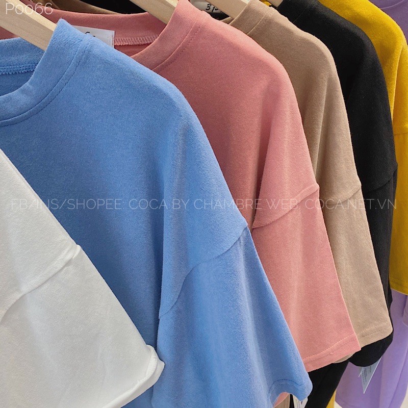 [P0066]🌈 Áo thun áo phông trơn form rộng tay lỡ unisex vải dày hàng loại 1 (Có sẵn/ảnh thật) | BigBuy360 - bigbuy360.vn