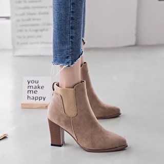 (CÓ SẴN) Bốt Da Lộn Cổ Chun