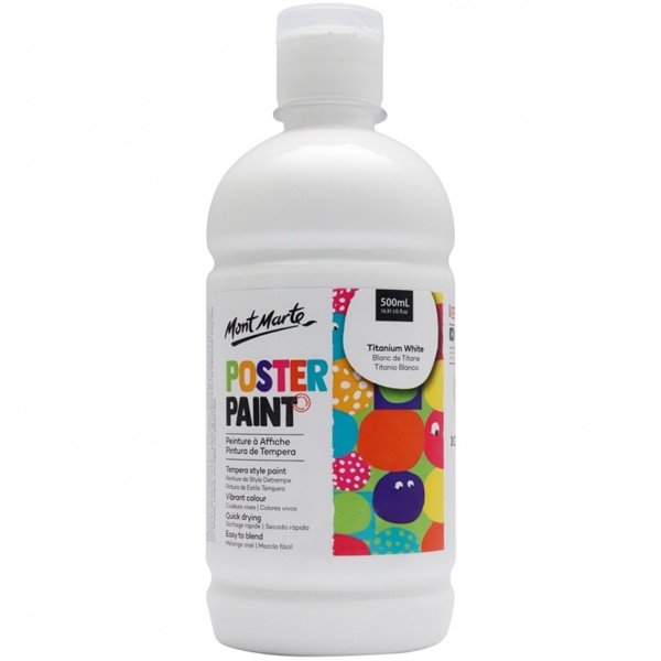 Màu Poster Mont Marte 500 ML MPST0001 - Màu Titanium White