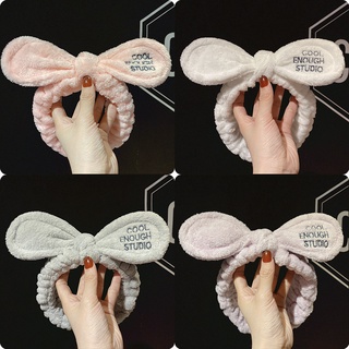 Băng đô rửa mặt băng đô cài tóc turban Decorxing bờm nơ xinh cao cấp thêu chữ độc đáo BD9