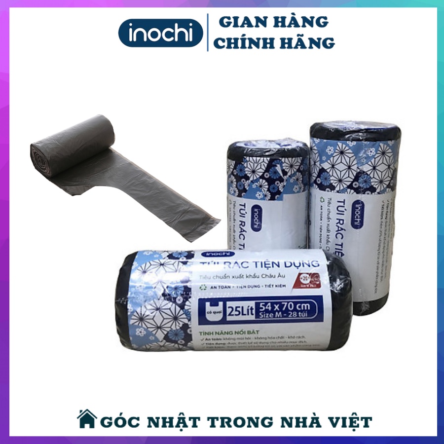 Túi Đựng Rác Tự Hủy Màu Đen Soji Có Quai Tiện Dụng 10L - 25L - 50L