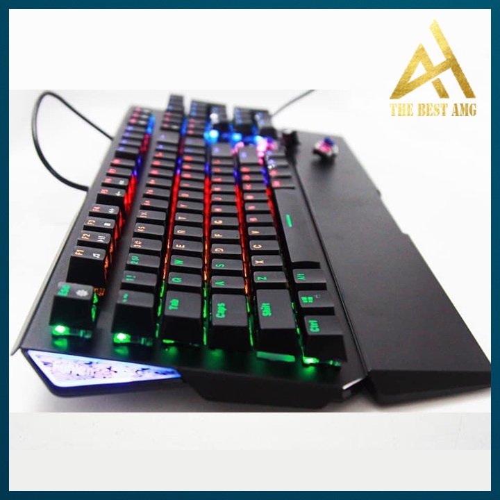 Bàn Phím Cơ Gaming Keycap Xuyên Led Đổi Màu Fuhlen Destroyer Bàn Phím Máy Tính Laptop Có Dây Keyboard Chơi Game