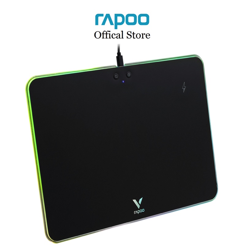 Bàn di chuột Gaming Rapoo V10RGB Wireless Charger có đèn led RGB kiêm sạc không dây