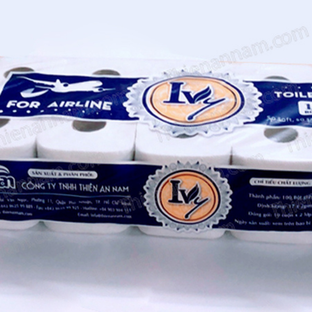 Giấy vệ sinh có lõi không lõi Ivy 10 cuộn siêu rẻ