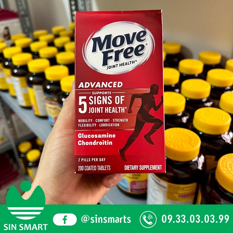 Viên uống hỗ trợ xương khớp Schiff Move Free Joint Health 200 viên của Mỹ