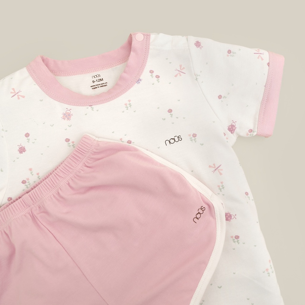 Bộ cài vai cộc Nous cho bé trai bé gái từ 9M - 2Y