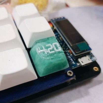 Nút Keycap SA Cherry OEM Profile hàng R1 Resin 420 Keycap - Nút bàn phím cơ đồng hồ 420