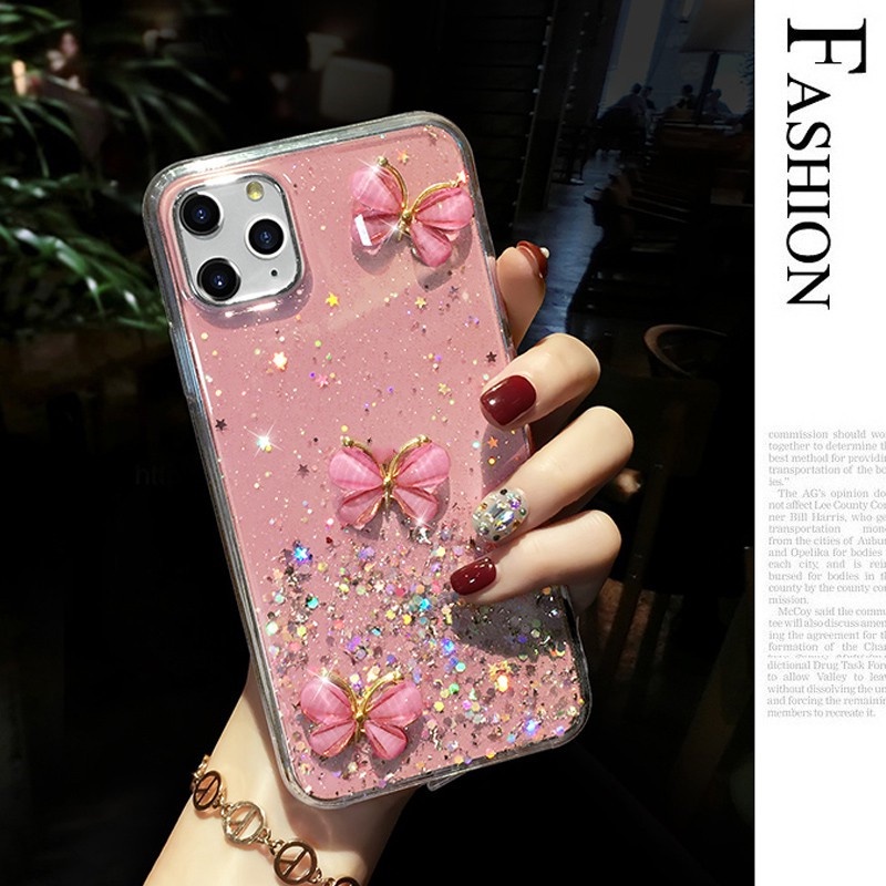 Ốp Lưng Hình Bướm Cho iphone 15 14 11 12 13 pro max xr x 7 8 plus