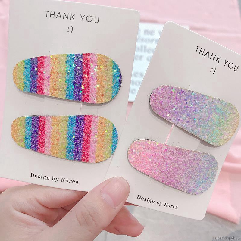 Kẹp tóc màu cầu vồng xinh xắn cho nữ