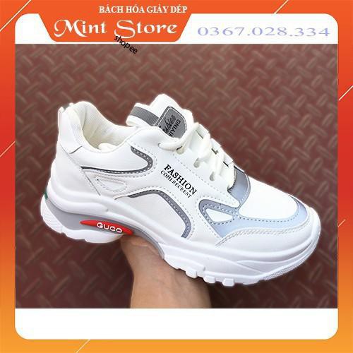 M23 (MAX phải chăng) GIÀY ĐỘN ĐẾ NỮ 5 PHÂN PHẢN quang GUCO SIÊU ĐẸP - GIÀY ULZZANG NỮ TRẮNG thời tra