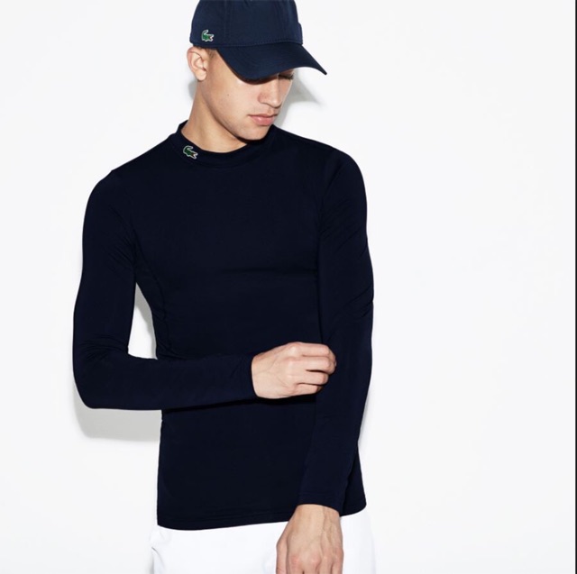 Áo thun nam dài tay cổ 3 phân - giữ nhiệt - chất liệu cotton co giãn 4 chiều - 2 màu Đen Trắng | BigBuy360 - bigbuy360.vn