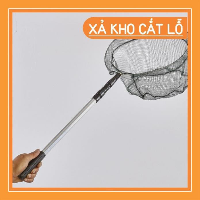 [SALE]  [Khuyến Mãi Lớn] Vợt Cá Gấp Gọn Vành Tròn INOX 1m5 - 2m1 VCG-01