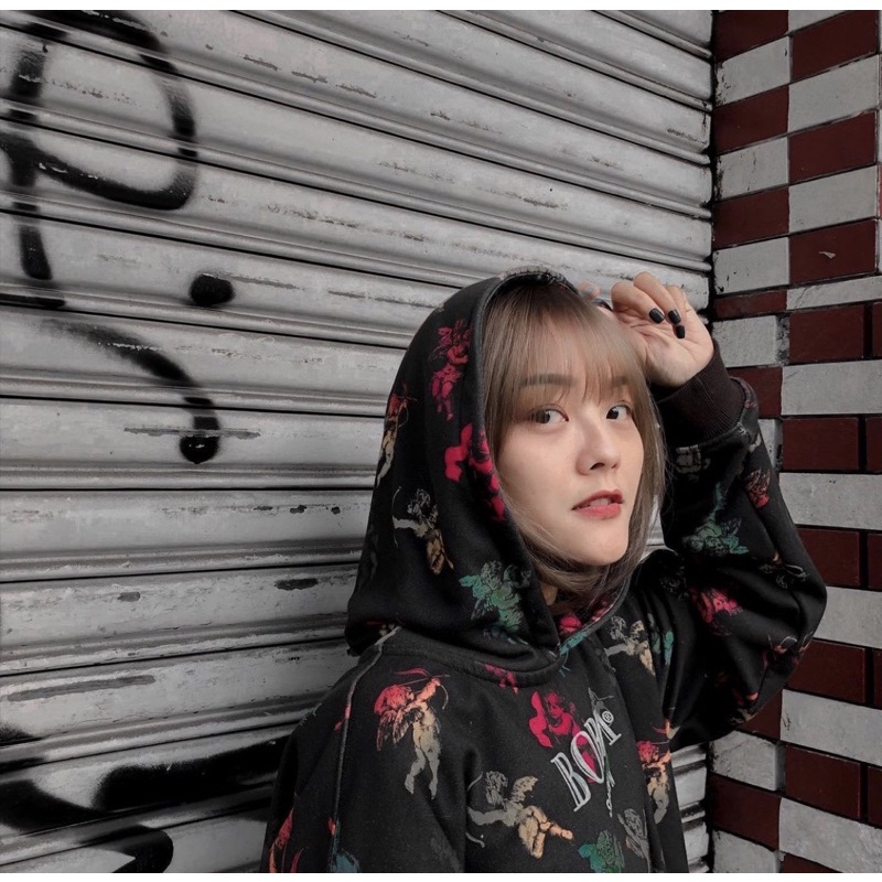 ÁO HOODIE BOBUI - 100AG ĐEN