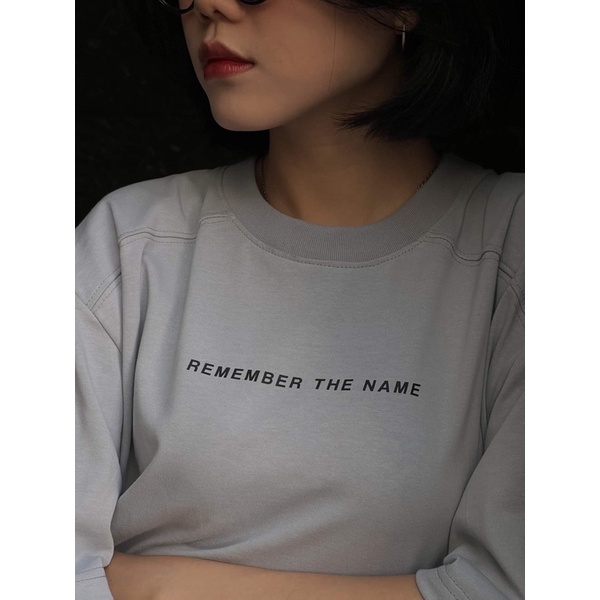 Áo Thun Unisex TeeHolic Thả Vai Xẻ Tà Màu Xám Khói In Logo THS Silicon Nổi