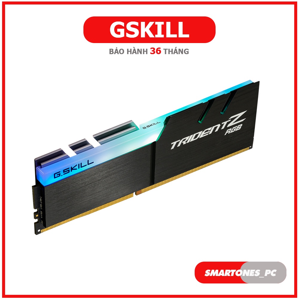 Bộ nhớ trong Ram Gskill TRIDENT Z RGB 8GB/16GB/32GB DDR4 Bus 3000 cho máy tính - Bảo hành 36 tháng