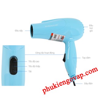 Máy sấy tóc SUNHOUSE SHD2305 mini, gấp gọn