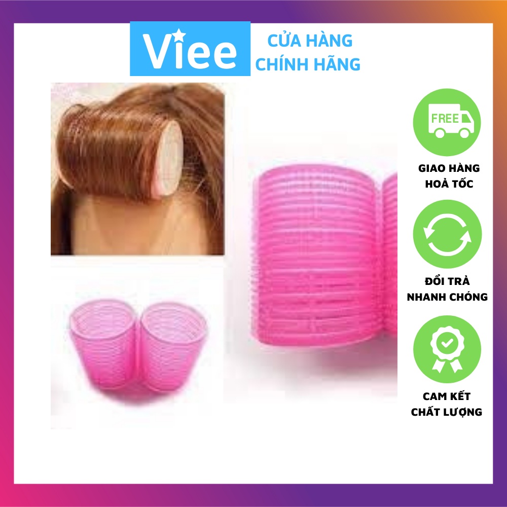 Lô cuốn tóc mái xoăn bộ 6 cái bằng nhựa tự dính (Giao Màu Ngẫu Nhiên)