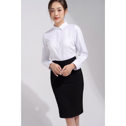 Sơ mi nữ  công sở chất lụa hàn dài tay