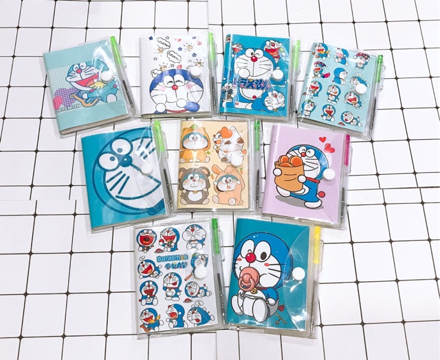 Sổ kèm bút Doraemon SKB4,sổ đô rê mon,sổ in hình hoạt hình anime dễ thương