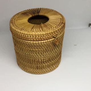 hộp giấy ăn mây tre đan