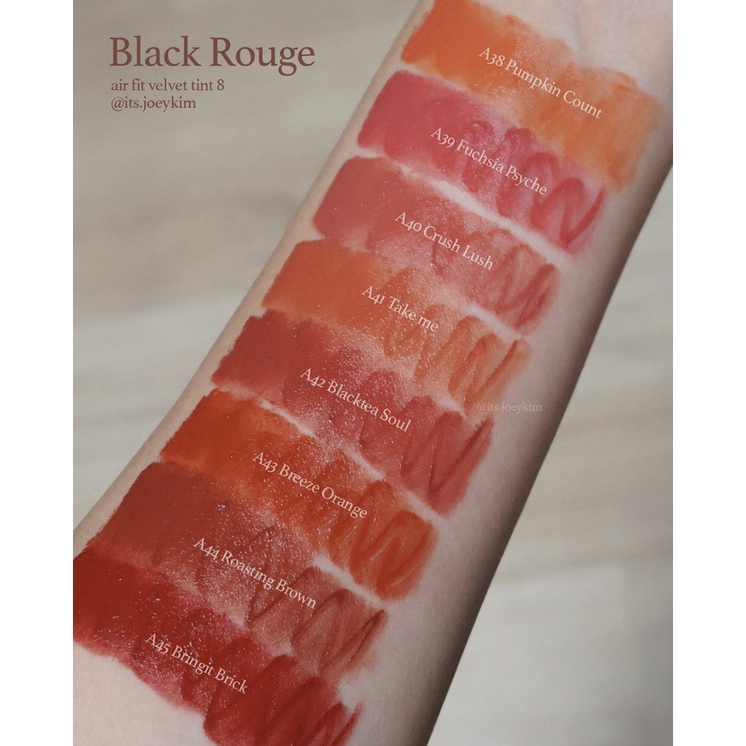 Son Kem Black Rouge Air Fit Velvet Tint Season 8 màu A.12 / A39 / A40 / A41 / A42 / A43 / A44 / A45