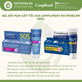 Gel bôi mụn cấp tốc Compliment No Problem giảm sưng, tiêu viêm, gom khô cồi mụn 25ml