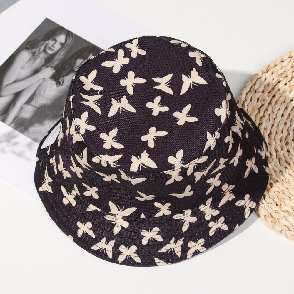 Nón Tai Bèo Che Nắng Họa Tiết Bướm / Quả Bơ Có Thể Đảo Ngược Thời Trang Xuân Hè