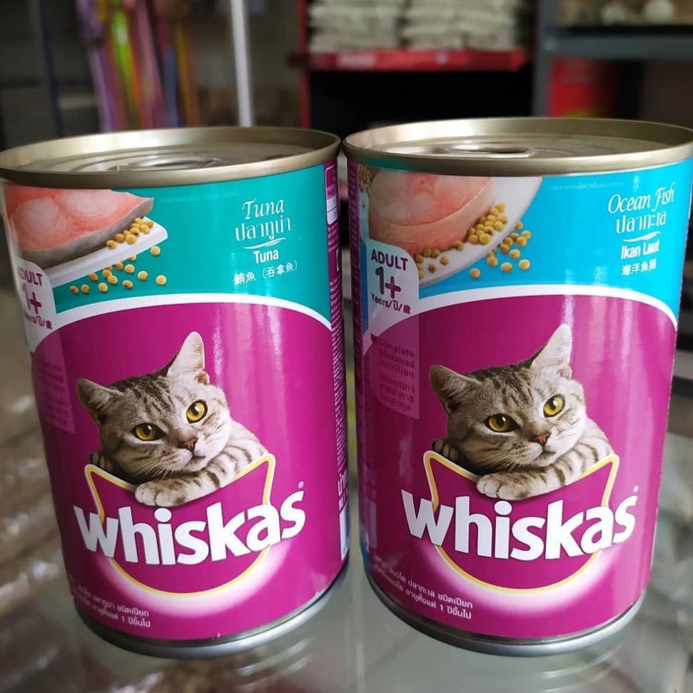 Pate cho mèo lớn Whiskas lon 400g, thức ăn ướt tăng cân mèo trưởng thành Con Mèo Xiêm Shop