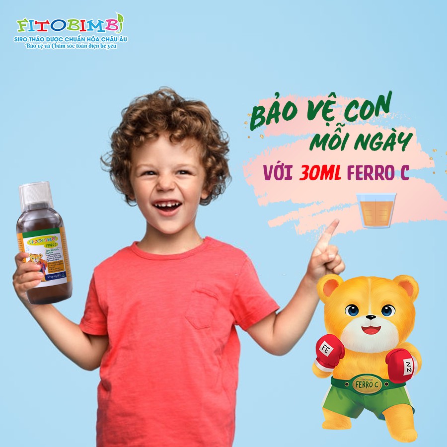 Fitobimbi Ferro C ✅ Hàng Chính Hãng 100% - Bổ sung Sắt, Kẽm và các Vitamin, Khoáng Chất. Giúp tăng cường sức đề kháng