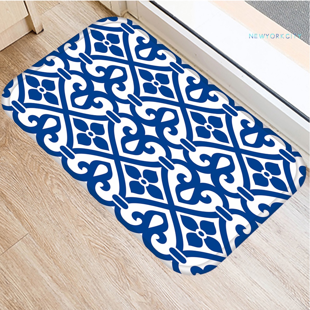 Thảm Chùi Chân Không Phai In Họa Tiết Trong Suốt Có Thể Giặt Sạch Cho Dorm