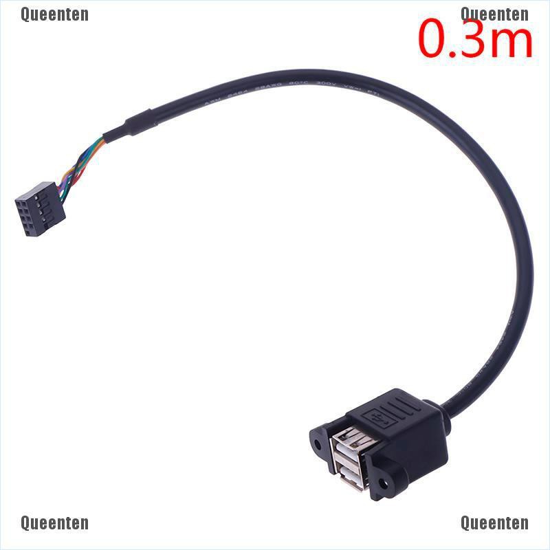 Dây cáp mở rộng chuyển đổi đầu bo mạch chủ 9 chân sang 2 cổng USB 2.0 Female