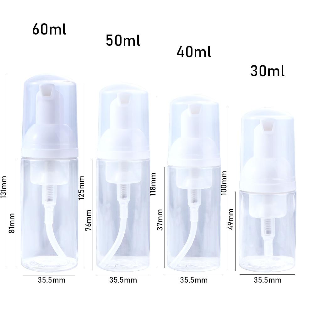SOMEDAYZL Chai Nhựa Mini 30 / 40 / 50 / 60ml Dạng Nhấn Tạo Bọt Đựng Mỹ Phẩm Tiện Dụng Khi Đi Du Lịch