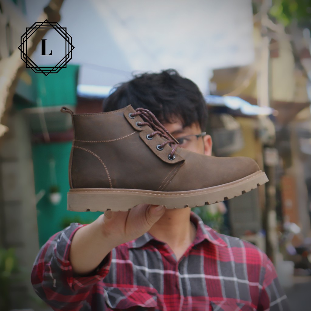 Giày boots bui, giày da nam Doc. Vintage 26 ( Da Sáp Ngựa ) bảo hành 1 năm