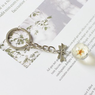 Móc chìa khóa hoa khô handmade