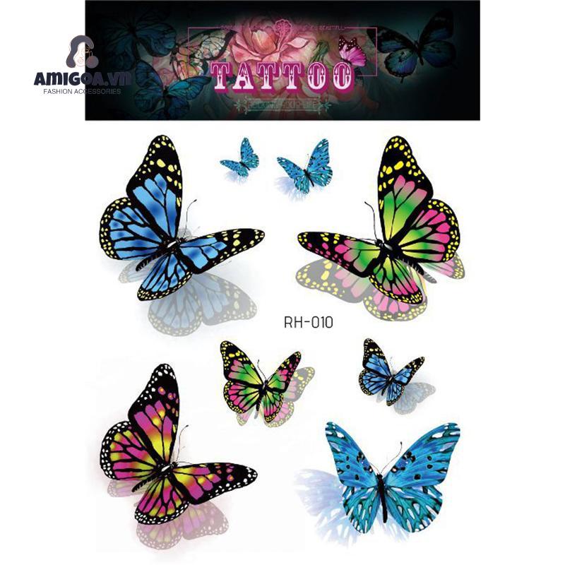✨✨Hình Xăm Dán Tạm Thời Hình Bướm 3D Chống Nước